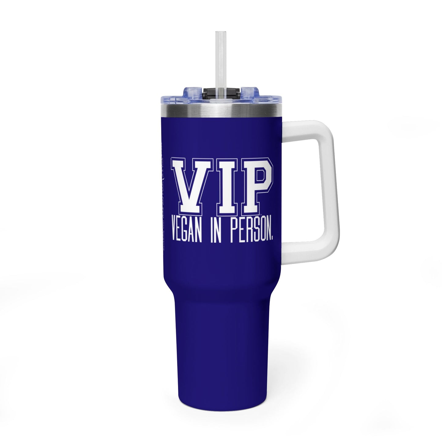 VIP Vegan In Person 40 oz Tumbler | Large Travel Cup | Plant-Based Lifestyle