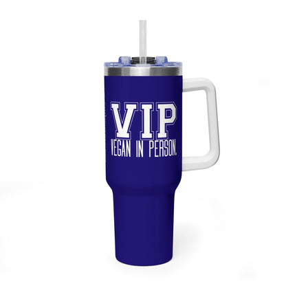 VIP Vegan In Person 40 oz Tumbler | Large Travel Cup | Plant-Based Lifestyle