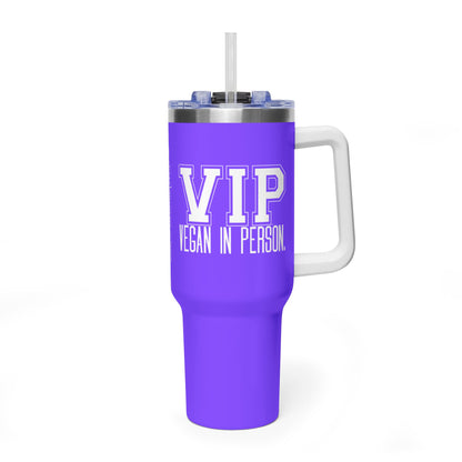VIP Vegan In Person 40 oz Tumbler | Large Travel Cup | Plant-Based Lifestyle