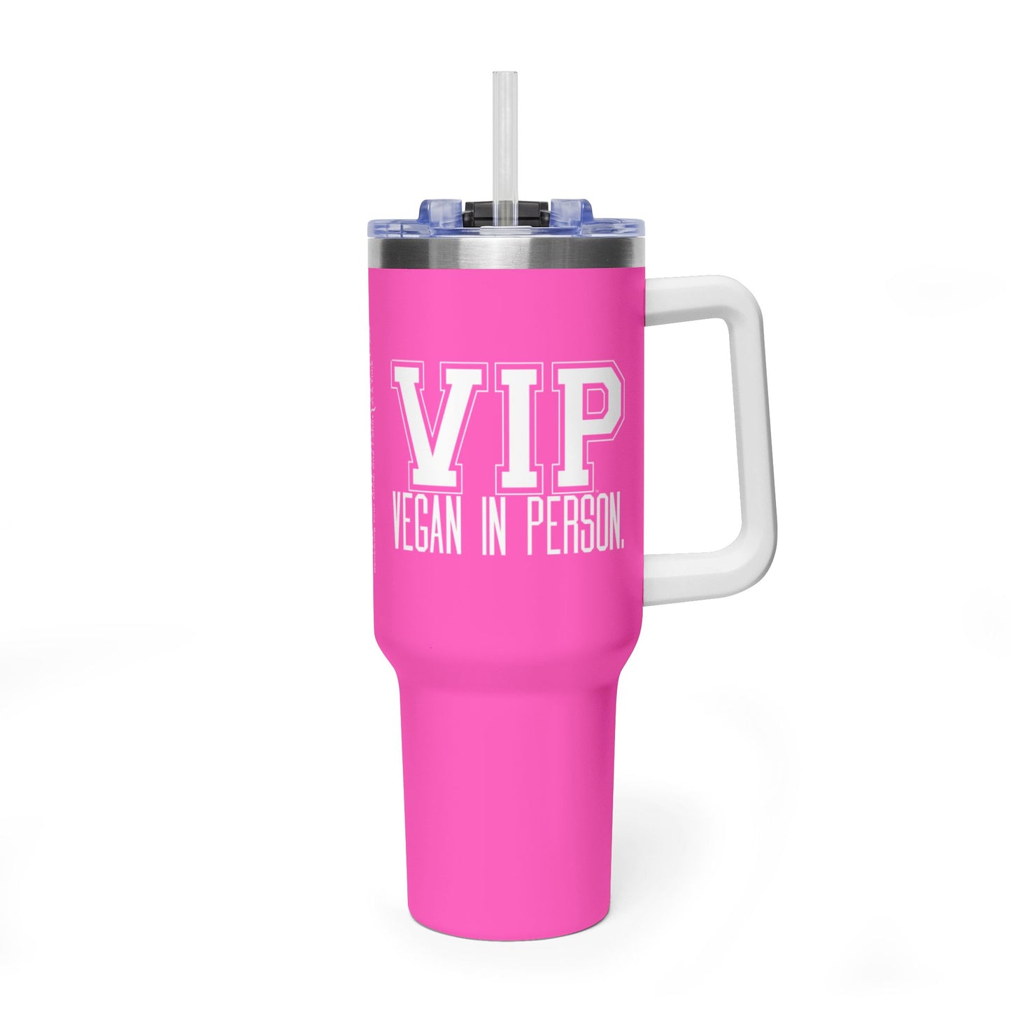 VIP Vegan In Person 40 oz Tumbler | Large Travel Cup | Plant-Based Lifestyle
