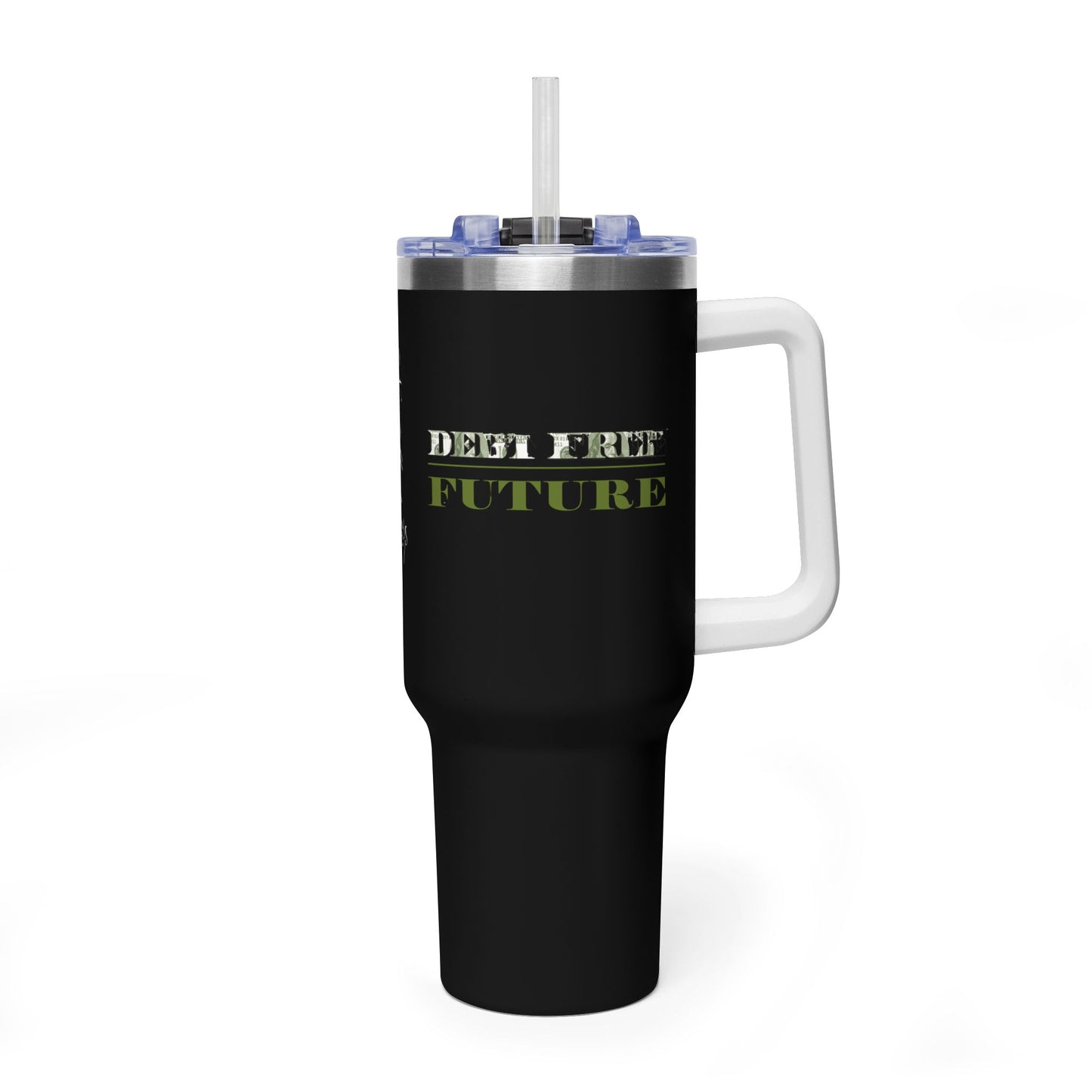 Debt Free Future 40oz Tumbler – Money Font Motivation Travel Cup