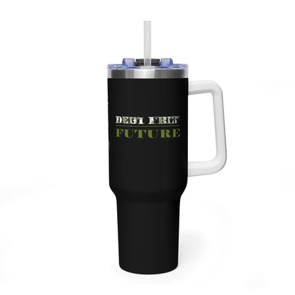 Debt Free Future 40oz Tumbler – Money Font Motivation Travel Cup