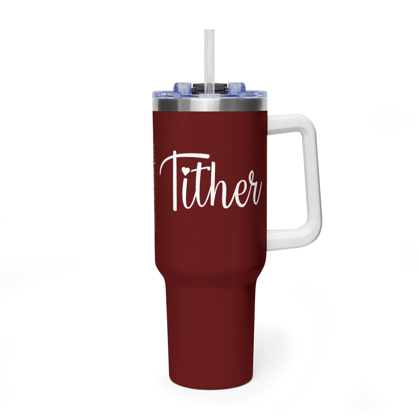 Tither Faith Statement 40 oz Tumbler – Heart Edition For Those Who Love Tithing