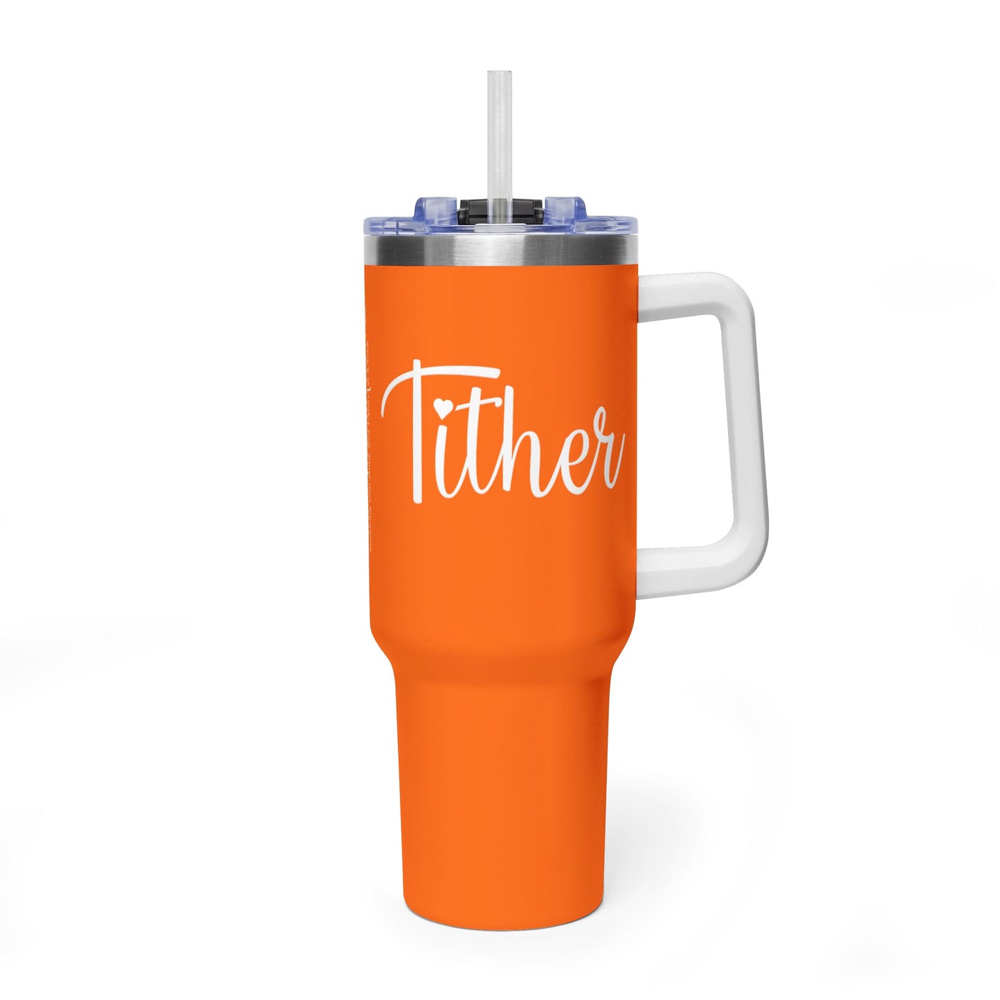 Tither Faith Statement 40 oz Tumbler – Heart Edition For Those Who Love Tithing