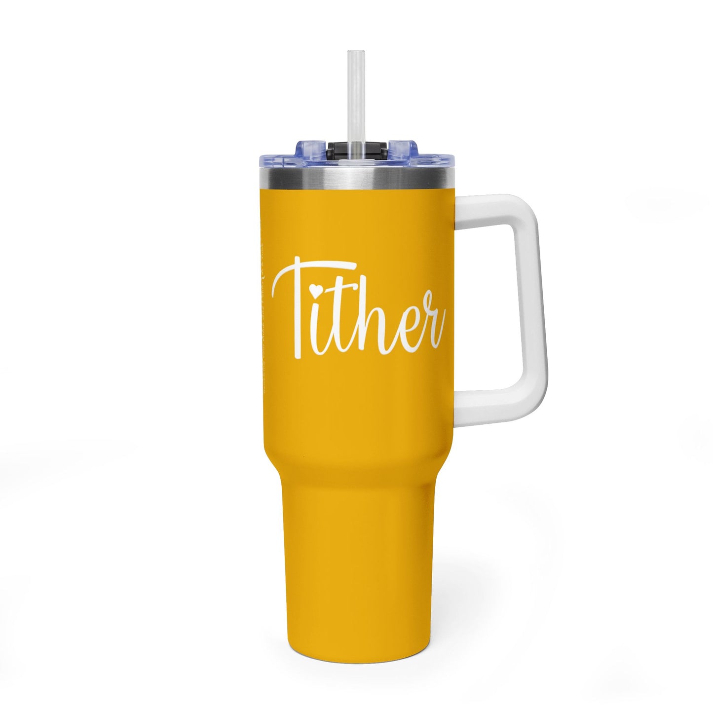 Tither Faith Statement 40 oz Tumbler – Heart Edition For Those Who Love Tithing