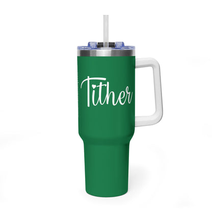 Tither Faith Statement 40 oz Tumbler – Heart Edition For Those Who Love Tithing