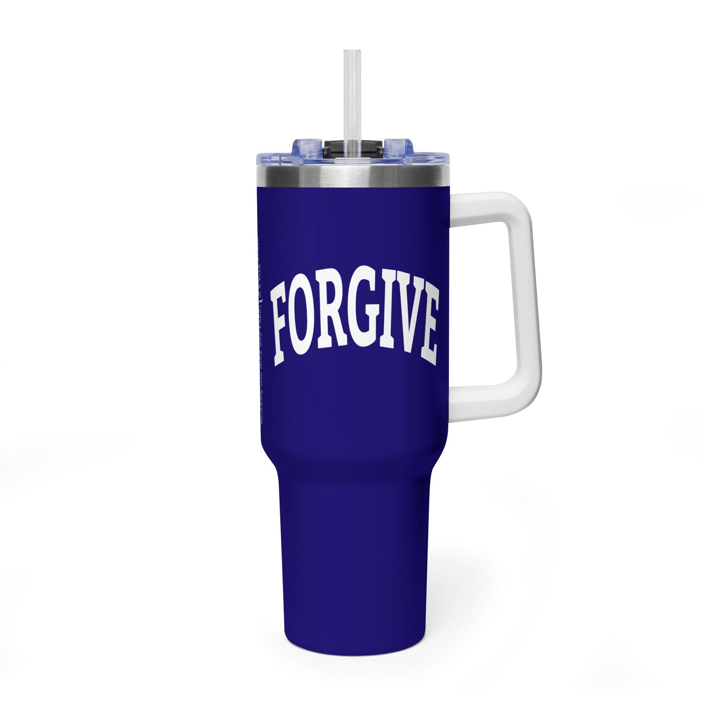 FREELY FORGIVE 40oz Tumbler | Faith-Based Insulated Cup | Christian Gift | Inspirational Drinkware | Collegiate Style Design