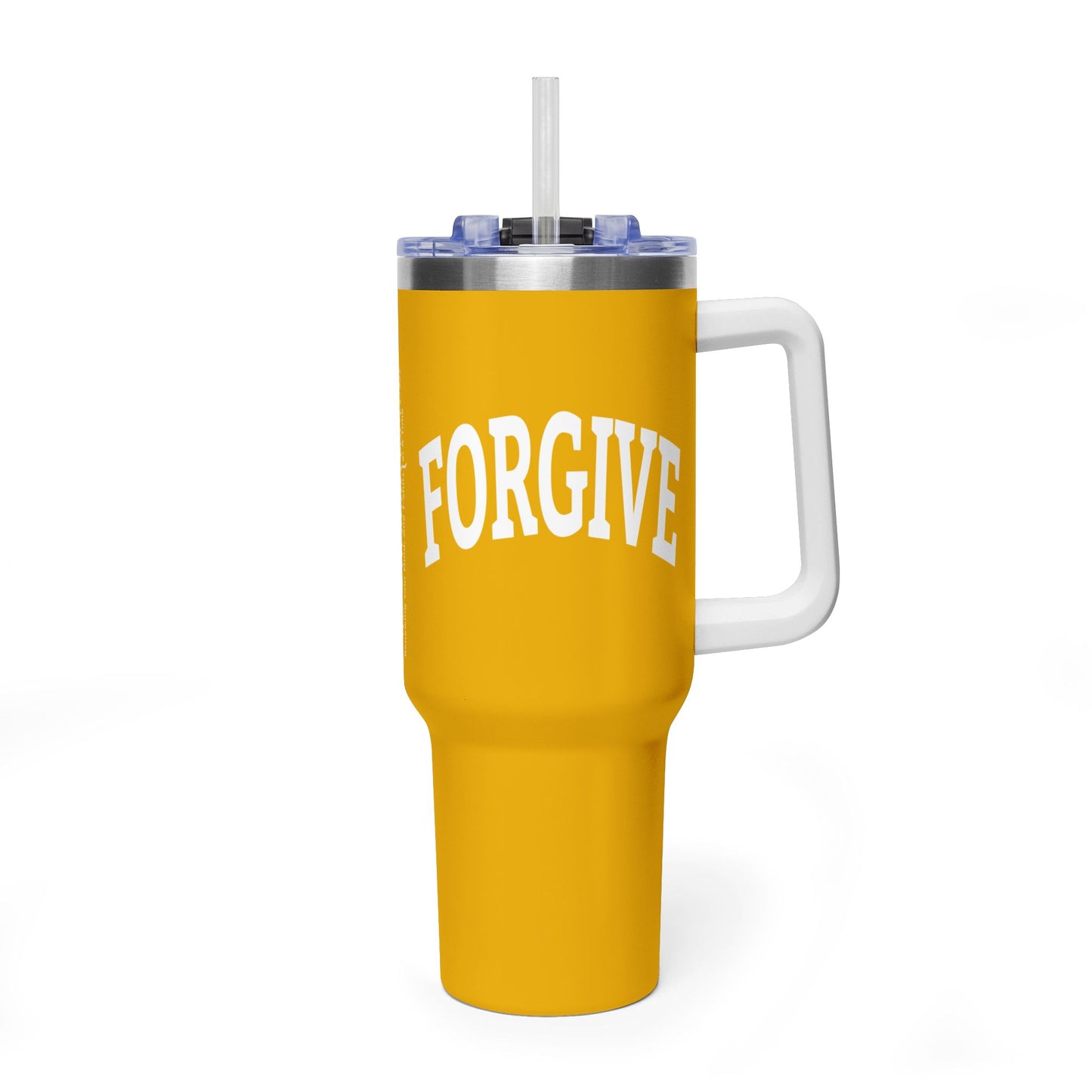 FREELY FORGIVE 40oz Tumbler | Faith-Based Insulated Cup | Christian Gift | Inspirational Drinkware | Collegiate Style Design
