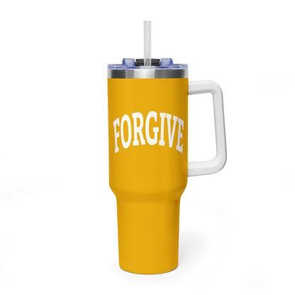FREELY FORGIVE 40oz Tumbler | Faith-Based Insulated Cup | Christian Gift | Inspirational Drinkware | Collegiate Style Design