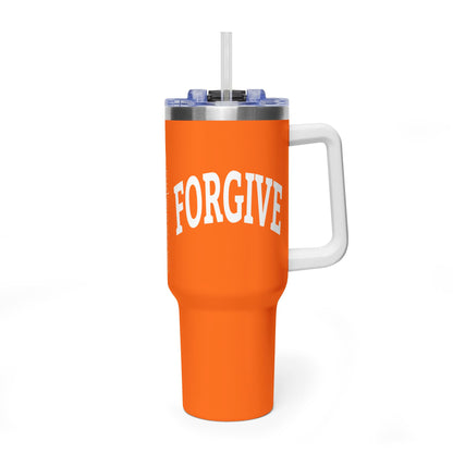 FREELY FORGIVE 40oz Tumbler | Faith-Based Insulated Cup | Christian Gift | Inspirational Drinkware | Collegiate Style Design