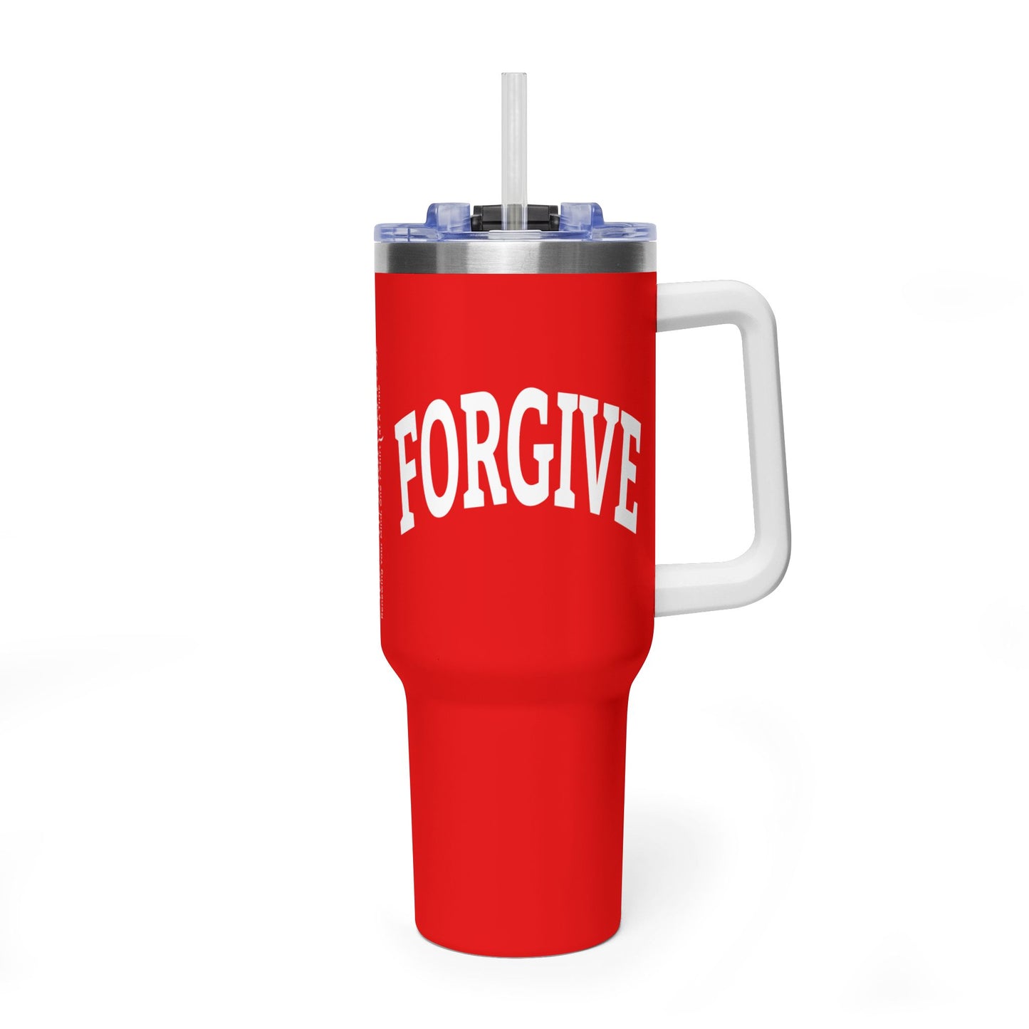 FREELY FORGIVE 40oz Tumbler | Faith-Based Insulated Cup | Christian Gift | Inspirational Drinkware | Collegiate Style Design