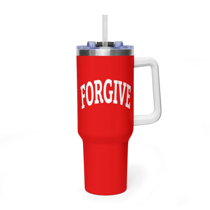 FREELY FORGIVE 40oz Tumbler | Faith-Based Insulated Cup | Christian Gift | Inspirational Drinkware | Collegiate Style Design