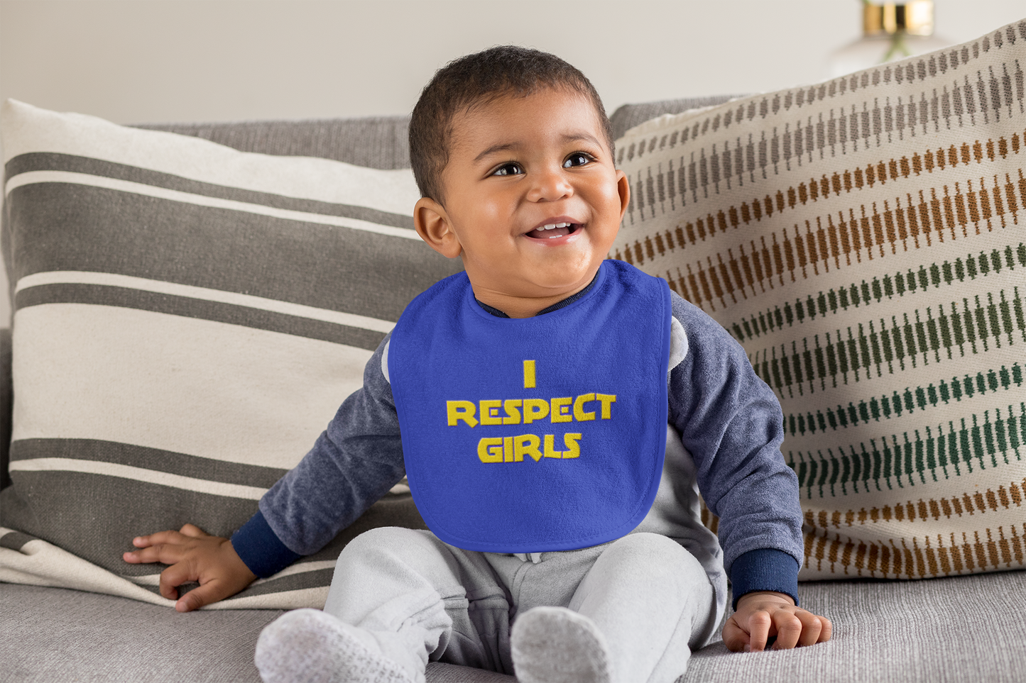 I Respect Girls Baby Bib | Baby Boy Bib | Future Gentleman Bib | Baby Shower Gift | Cute Baby Boy Gift | Teach Respect Early