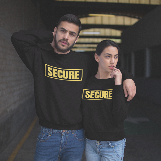 Secure Yellow Design Unisex Sweatshirt - Confidence You Can Feel & Faith You Can Wear