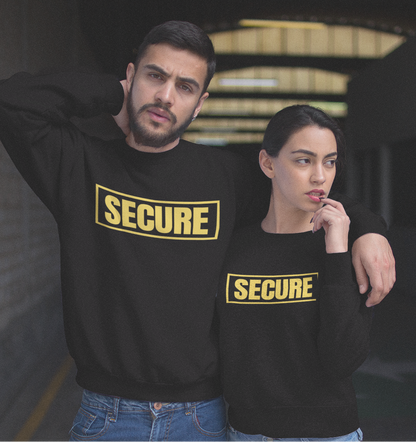 Secure Yellow Design Unisex Sweatshirt - Confidence You Can Feel & Faith You Can Wear