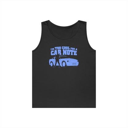 I'm Too Cool for a Car Note Teen Boys Tank Top – Financial Freedom Tank | Motivational Sleeveless Shirt for Teen Guys | Positive Mindset Summer Tank