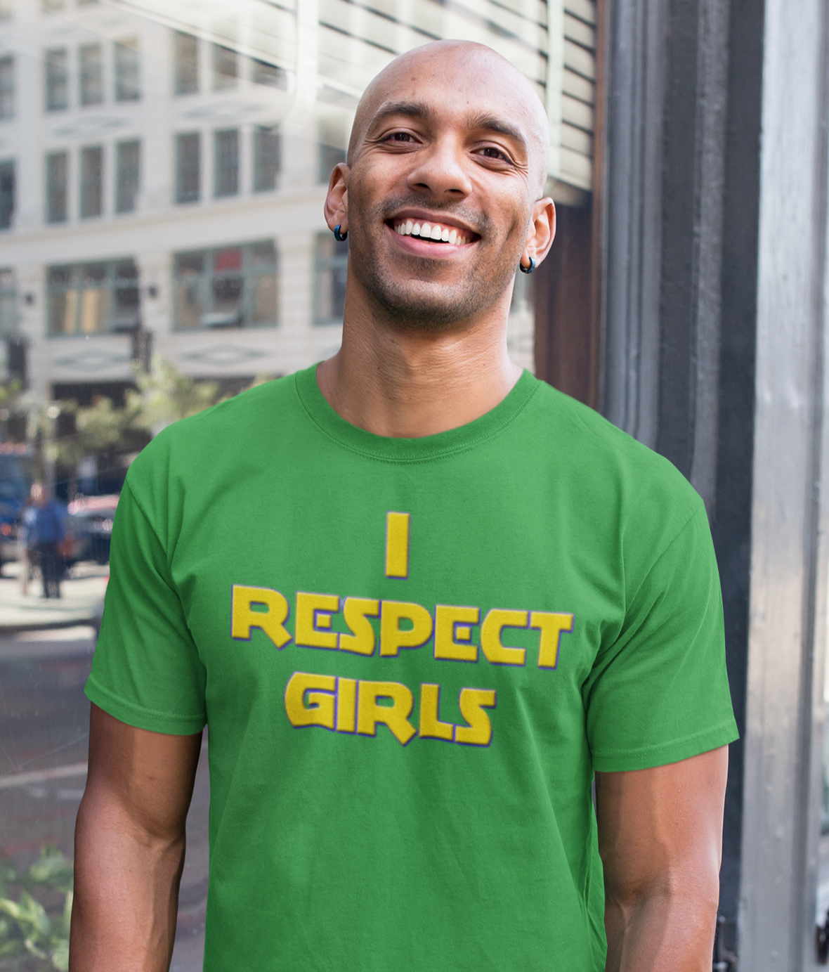 I Respect Girls Adult T-Shirt - Real Men Lead With Respect