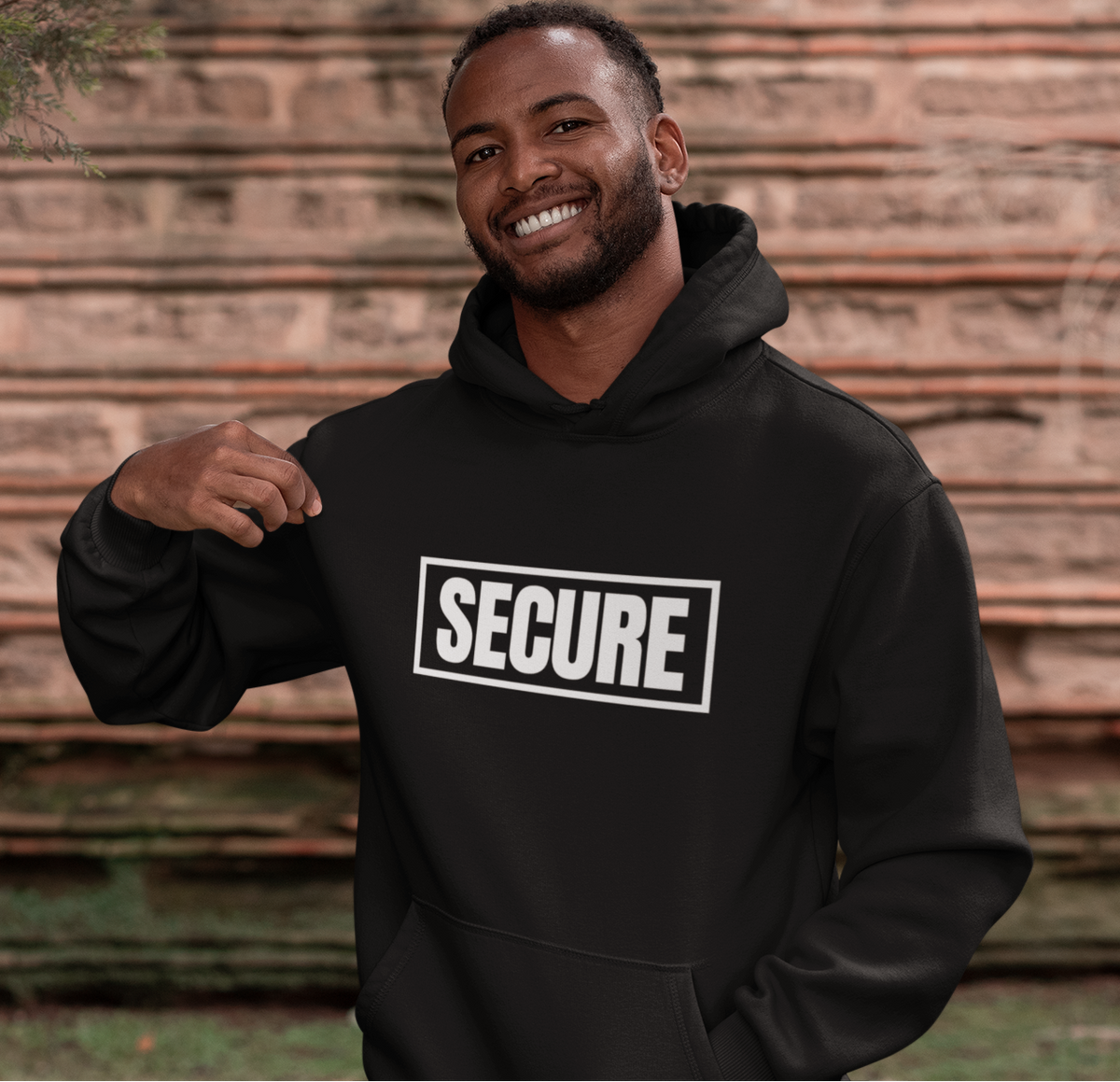 Secure White Design Unisex Hoodie - Confidence You Can Feel & Faith You Can Wear