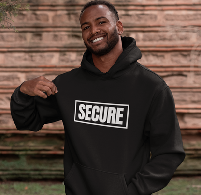 Secure White Design Unisex Hoodie - Confidence You Can Feel & Faith You Can Wear