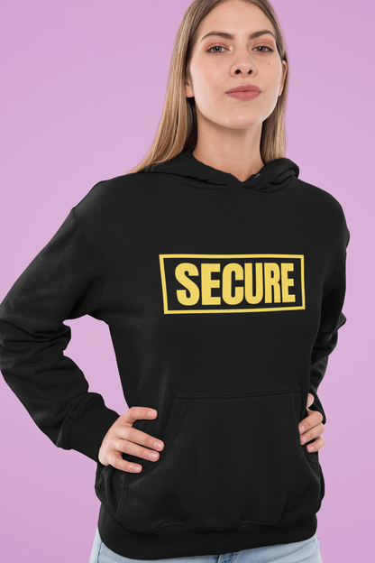 Secure Yellow Design Unisex Hoodie - Confidence You Can Feel & Faith You Can Wear