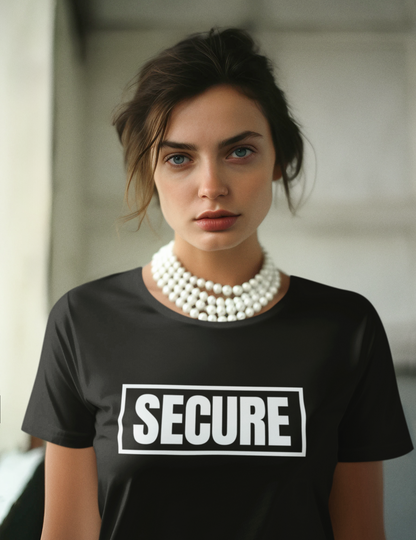 Secure White Design Unisex T-Shirt - Confidence You Can Feel & Faith You Can Wear